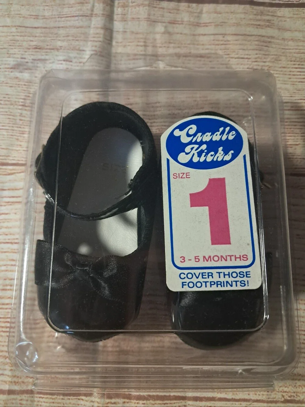 Baby Mary Jane Shoes in Black - Size 1 (3-5 Months)
